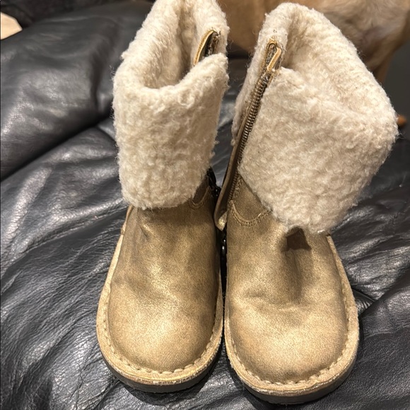 Cole Haan Kids Gold and Cream Boots - Picture 1 of 4